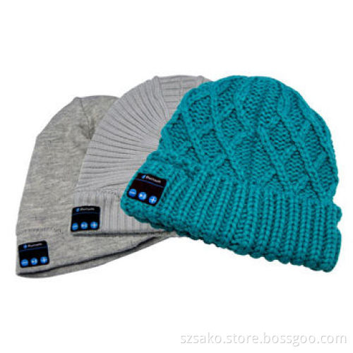 Wearable Music Knitted Hat, Built-in Headphones, Supports iPhone and BT Function